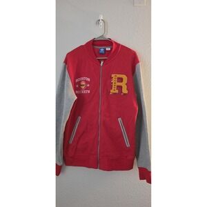 Houston Rockets Jacket Mens Small Red NBA Basketball Varsity Full Zip Adidas